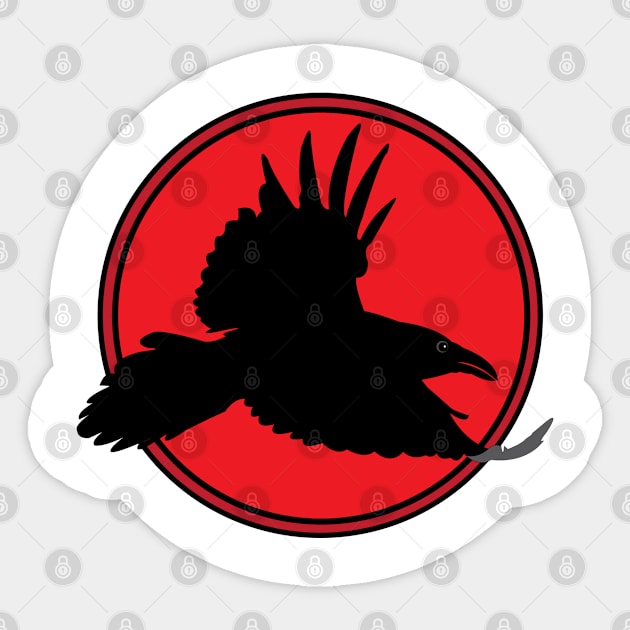 The Raven in Red Sticker by DickinsonDesign